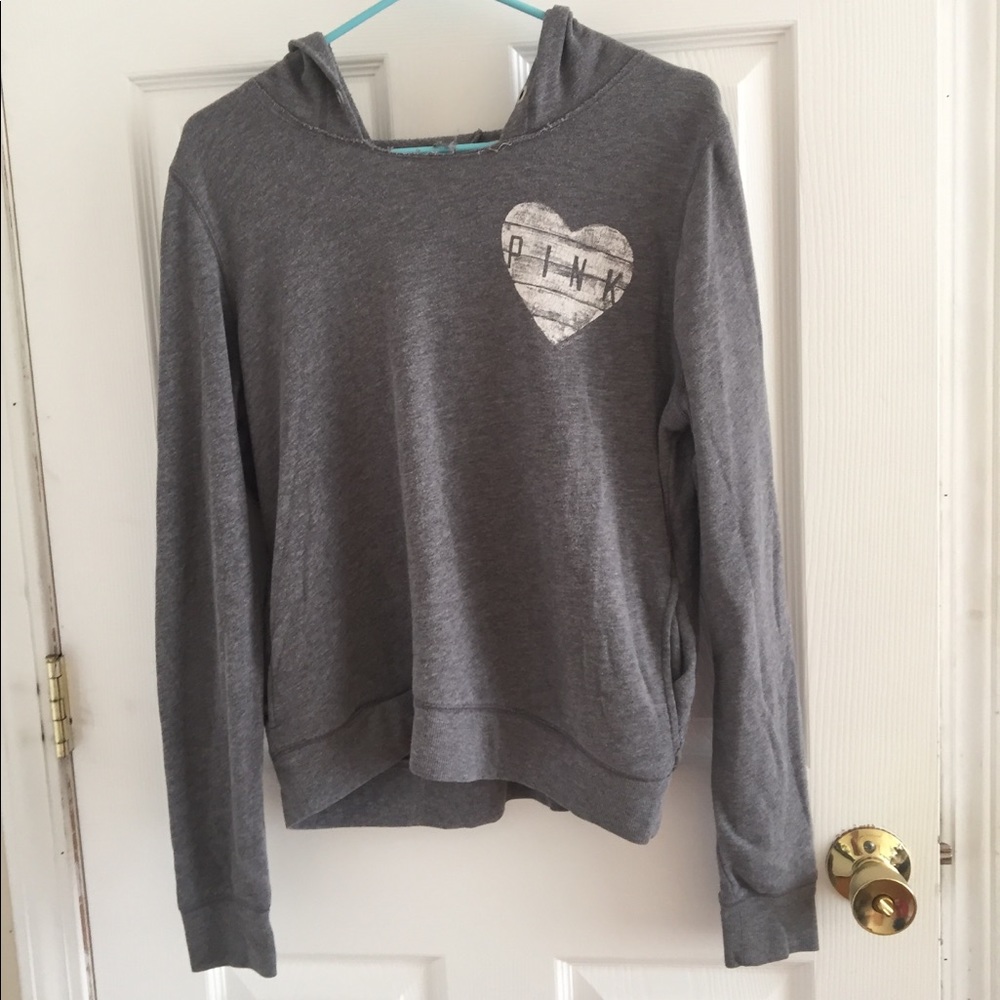 Grey Pink Hoodie